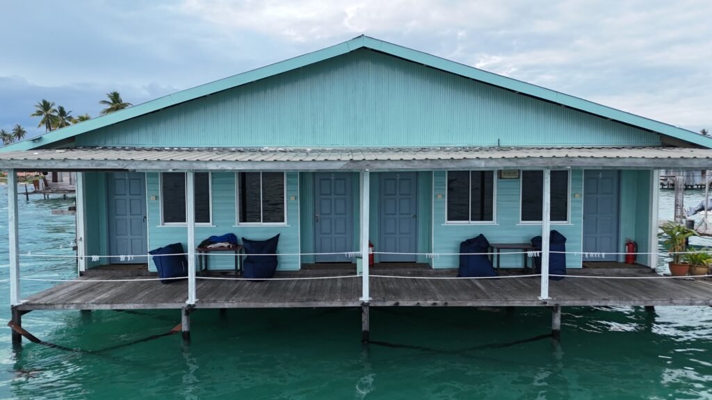Over water accommodation at Bigfin water Bungalow